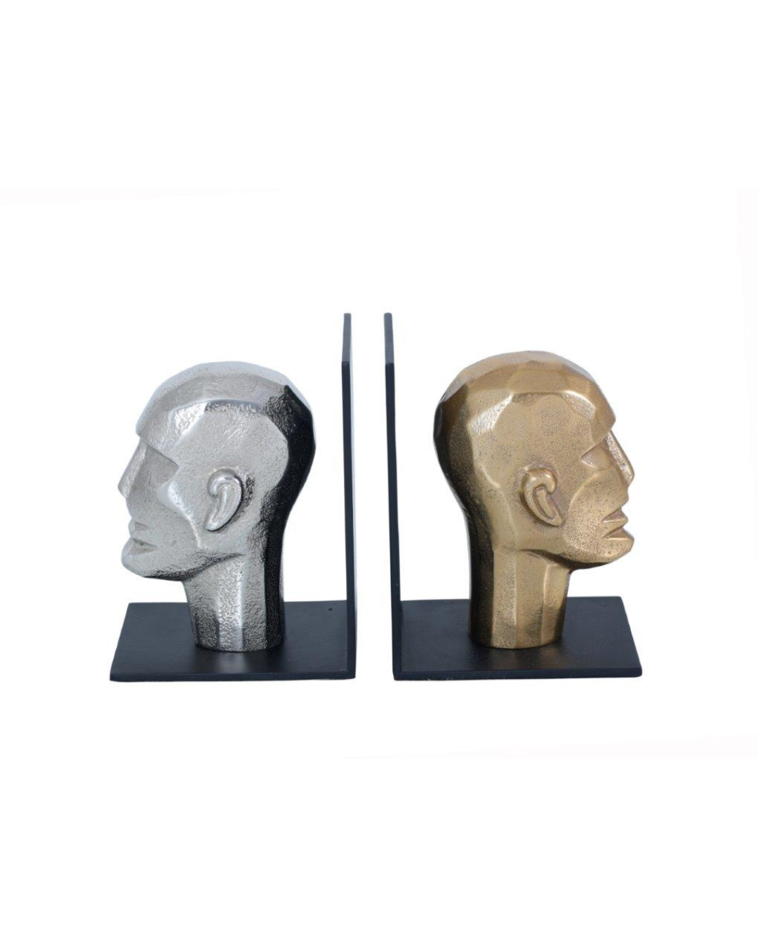 Sculptural head bookends — original product on white